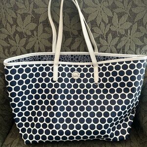 Michael Kors Black and White Polka Dot Tote
